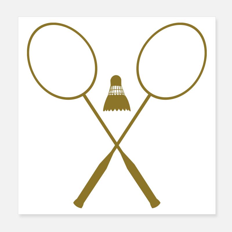 Badminton Poster 20 x 20 cm