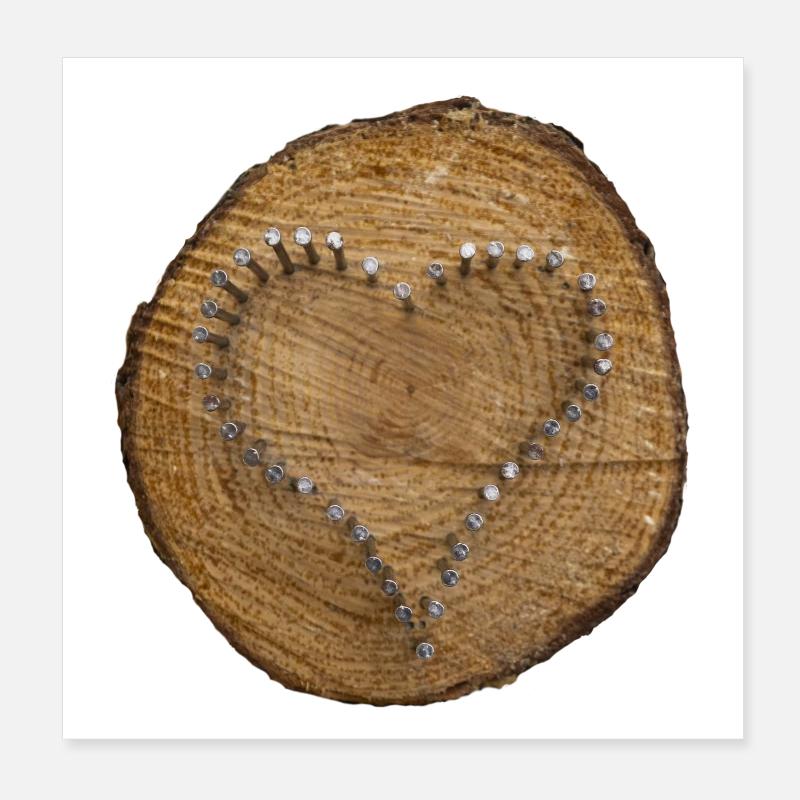 Herz - ein Zeichen der Liebe Poster 20x20 cm