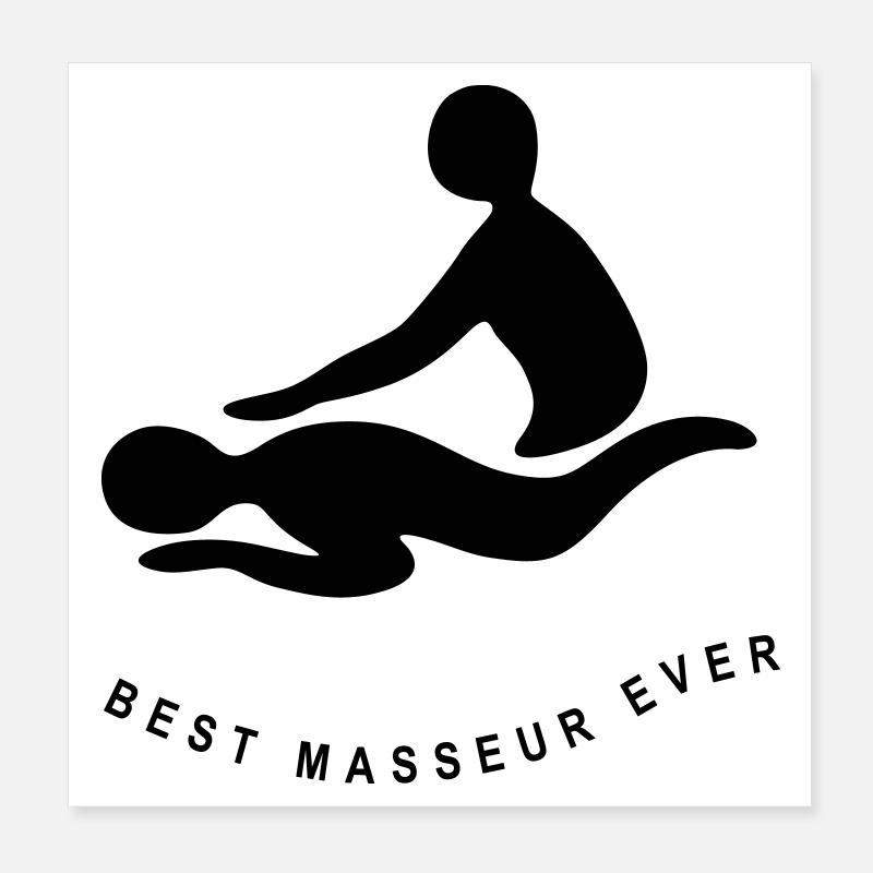 BEST MASSEUR EVER Poster 20x20 cm