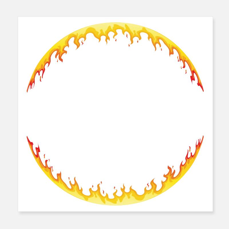 Cercle de feu | circle on fire Poster 20 x 20 cm