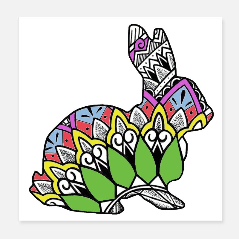 Lapin Poster 20 x 20 cm