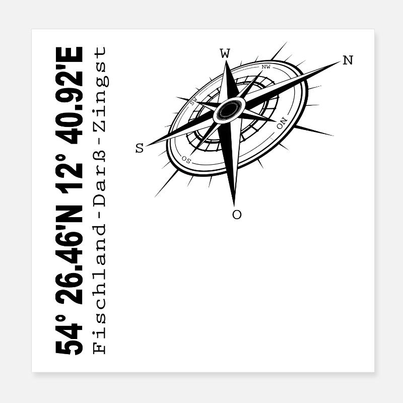 Fischland - Darß - Zingst Poster 20x20 cm