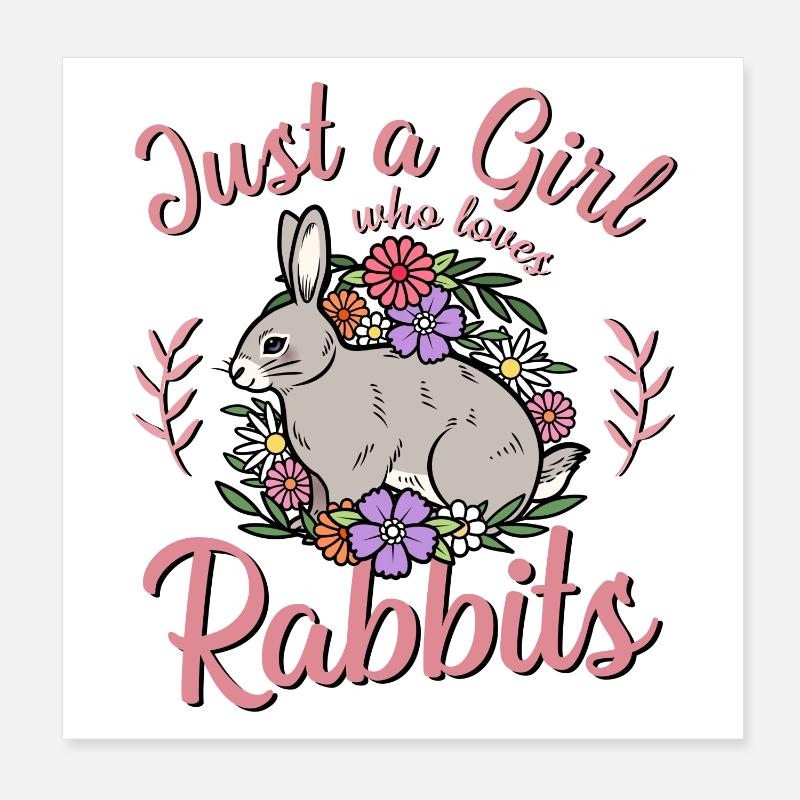 Rabbit Rabbit Poster 8" x 8" (20x20 cm)