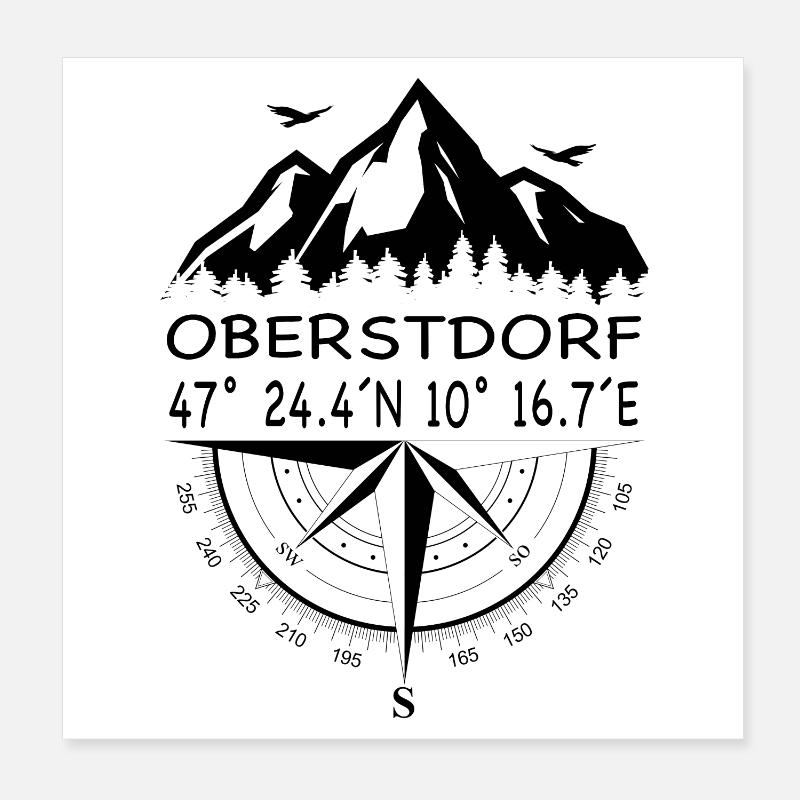Oberstdorf Poster 20x20 cm