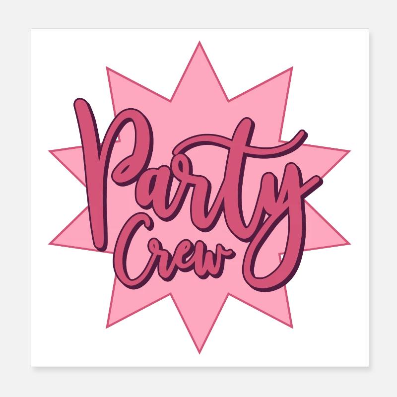 Partycrew Party Crew Poster 20x20 cm