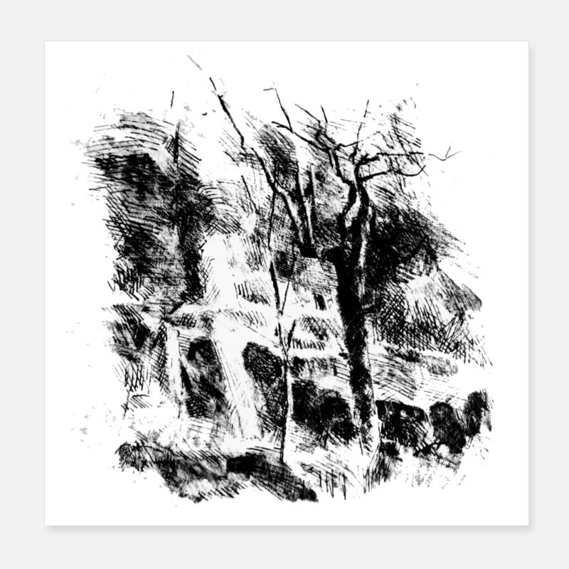 Waterfall Poster 8" x 8" (20x20 cm)