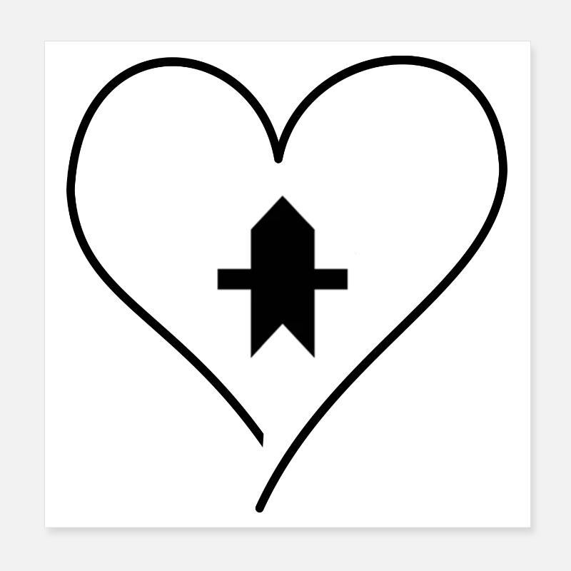 Vorfahrt Poster 20x20 cm