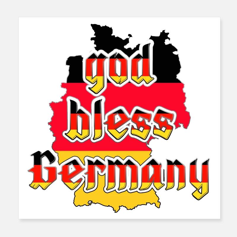 god bless germany Poster 20x20 cm