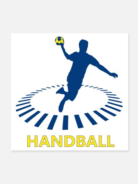 Handball - Poster 20x20 cm - Weiß - Vorne