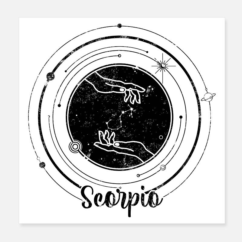 Midnight Snowflake Silhouette - Poster 8" x 8" (20x20 cm) - white