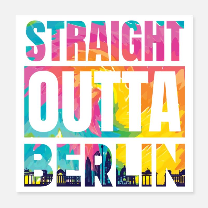Directly from Berlin Poster 8" x 8" (20x20 cm)