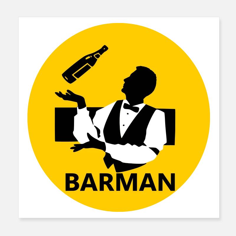 Barkeeper Poster 20x20 cm