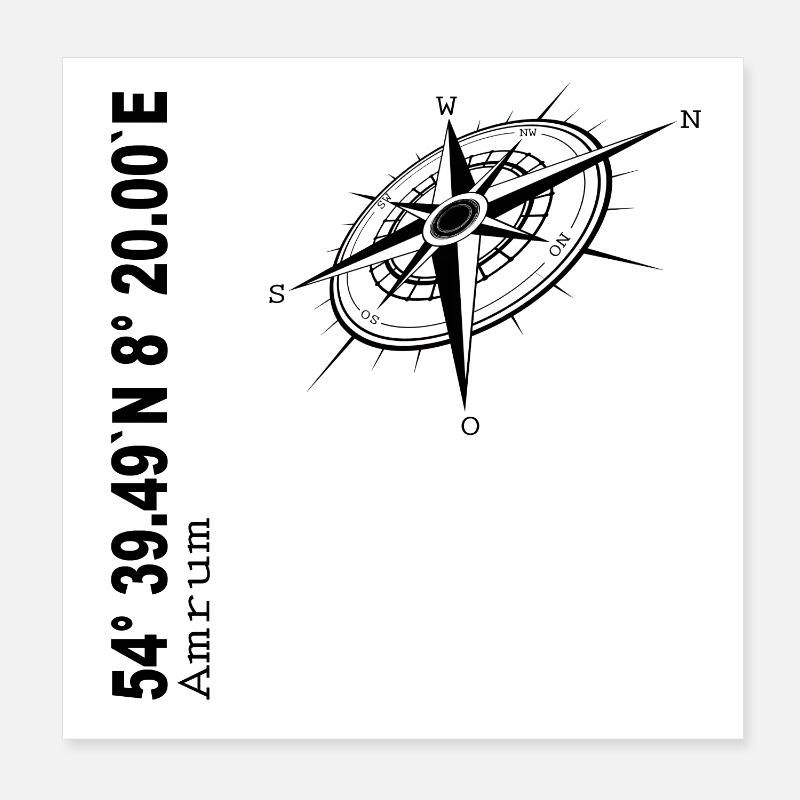 Amrum Poster 20x20 cm