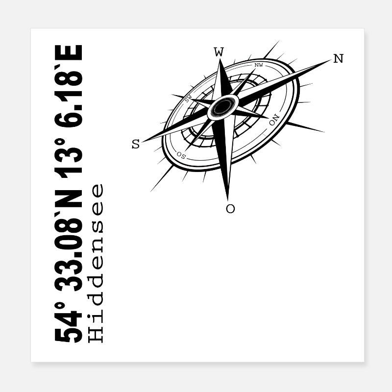 Hiddensee Poster 20x20 cm