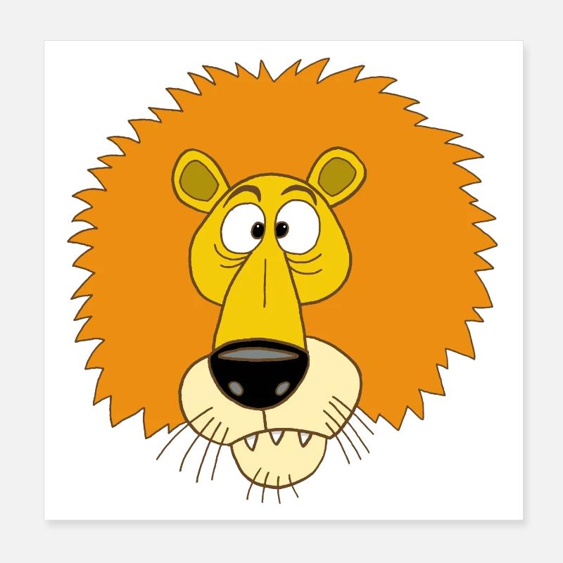 Lion that squints Poster 8" x 8" (20x20 cm)