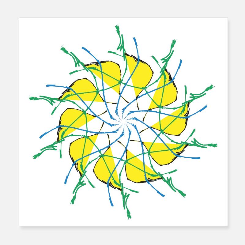 Random patterns circled Poster 8" x 8" (20x20 cm)