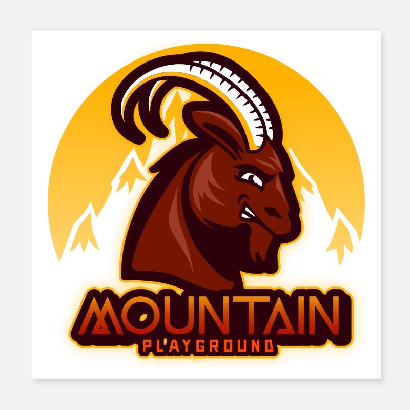 Chamois : la montagne c'est mon terrain de jeu Poster 20 x 20 cm