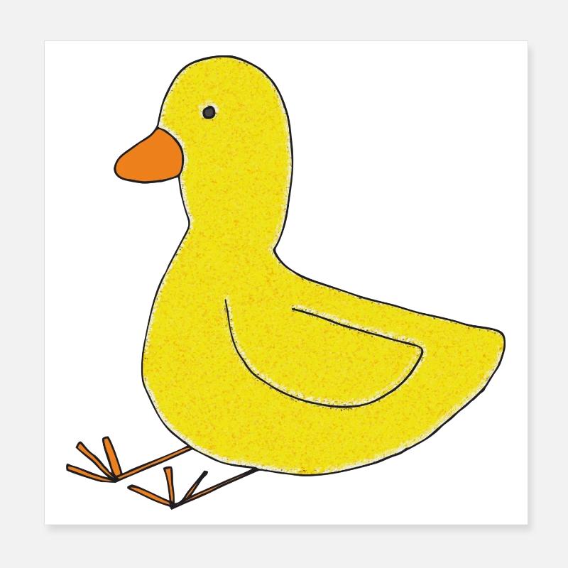 Duck Impressionism Poster 8" x 8" (20x20 cm)