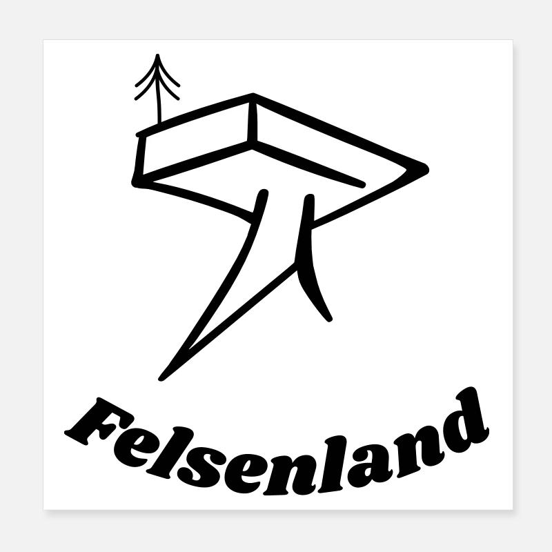 Terre rocheuse Poster 20 x 20 cm