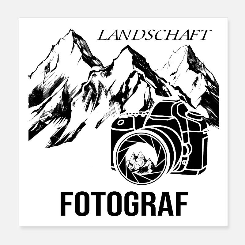 Landschaftsfotograf Poster 20x20 cm