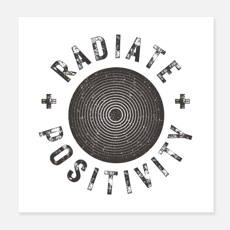 Positivität ausstrahlen moderner distressed Stil Poster 20x20 cm