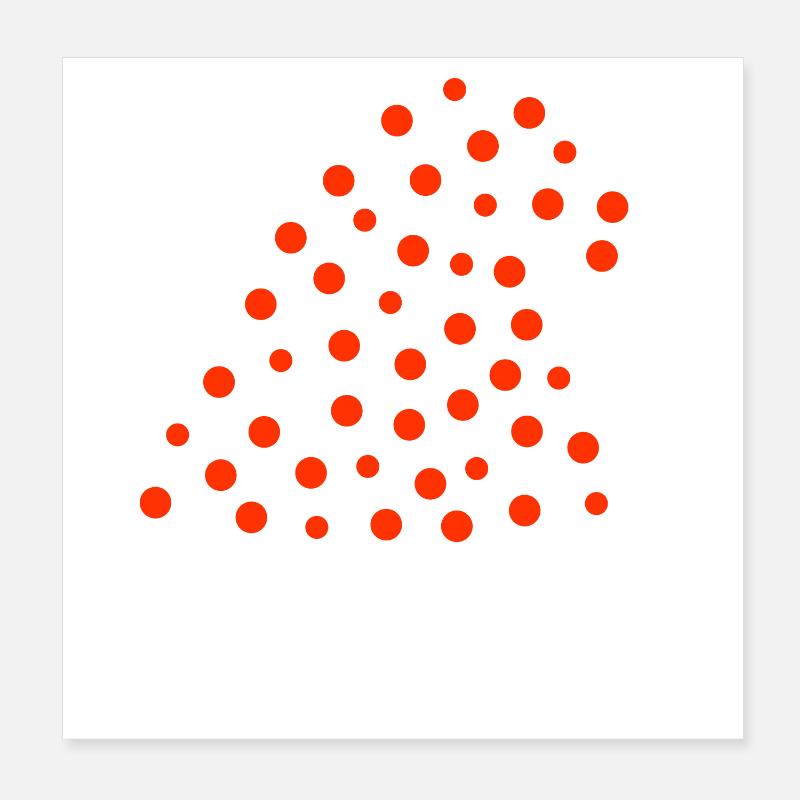 Christmas Hat - Dotted Poster 8" x 8" (20x20 cm)