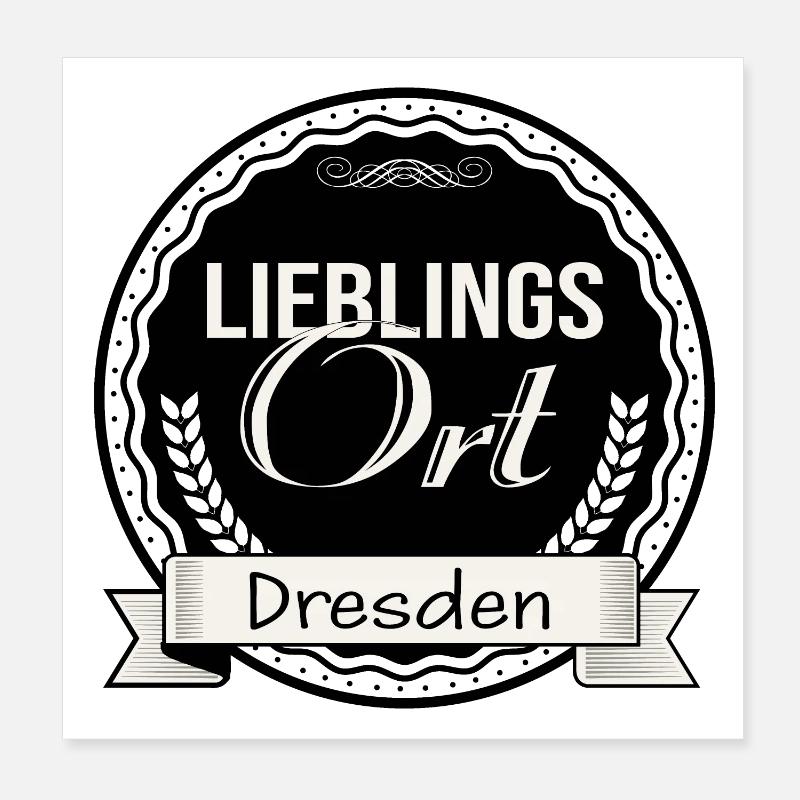 Lieblingsort Dresden Poster 20x20 cm