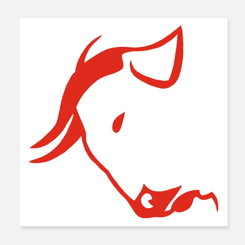 Der Kopf von Poster 20x20 cm