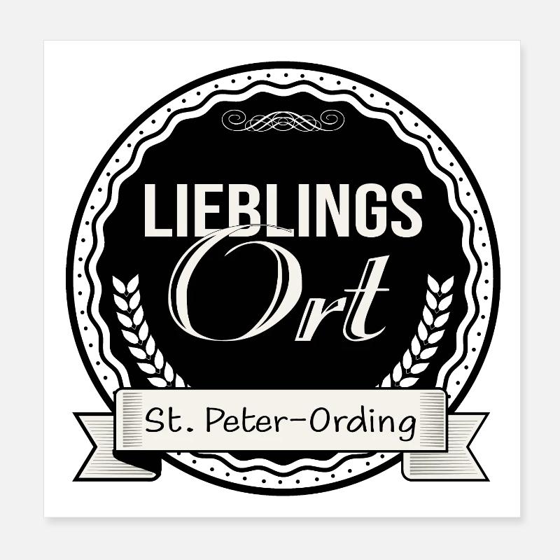 Lieblingsort St. Peter-Ording Poster 20x20 cm