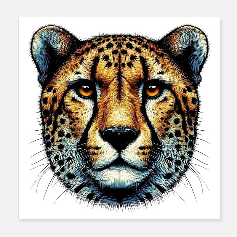 Guépard Poster 20 x 20 cm