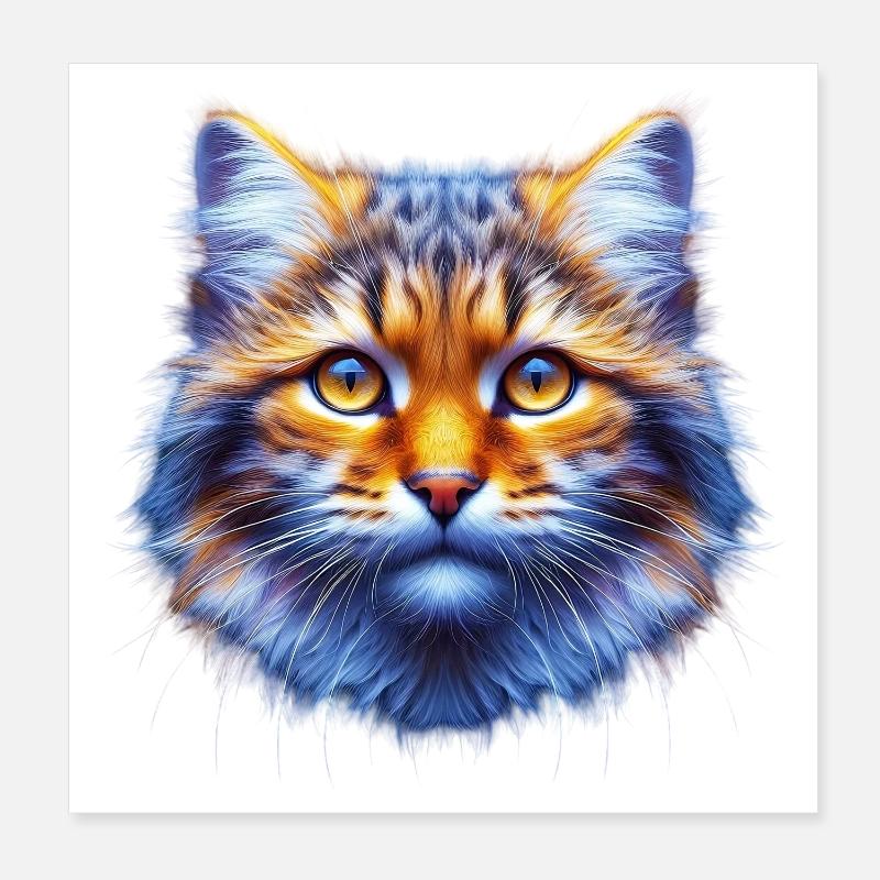 Chat Poster 20 x 20 cm