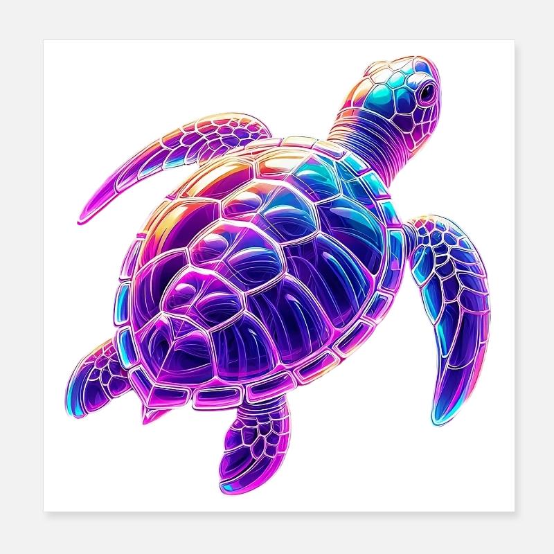Schildkröte Poster 20x20 cm