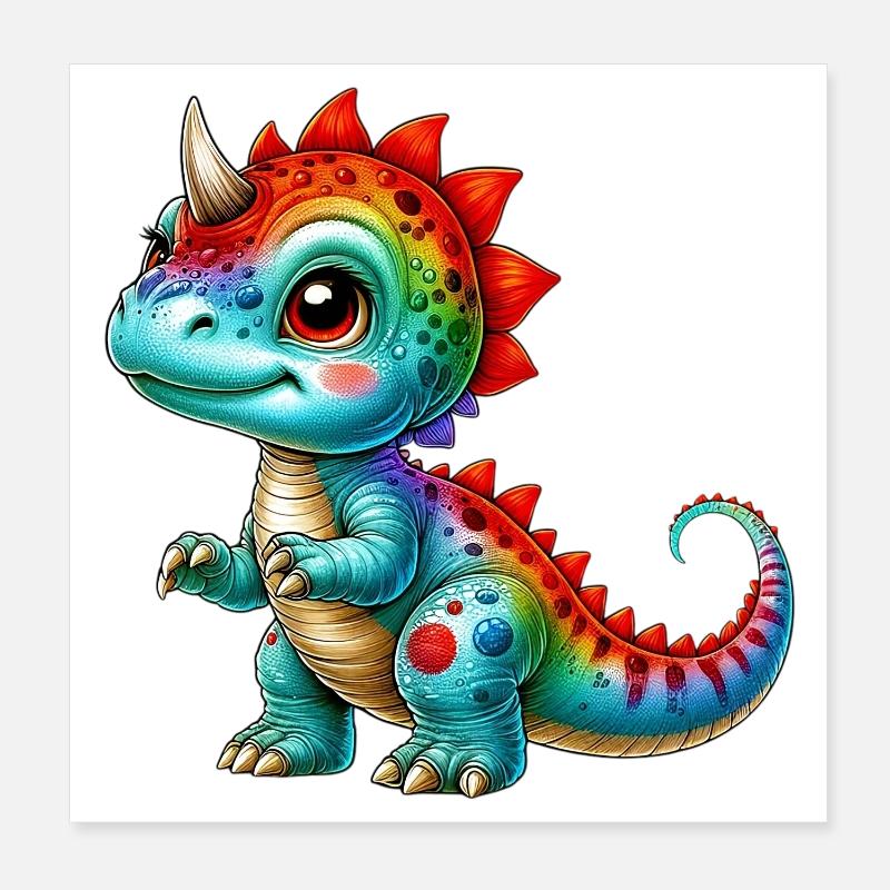 Dinosaure Poster 20 x 20 cm