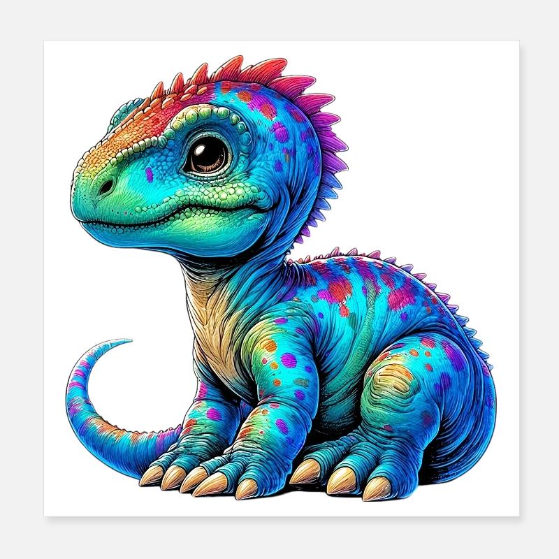 Dinosaure Poster 20 x 20 cm