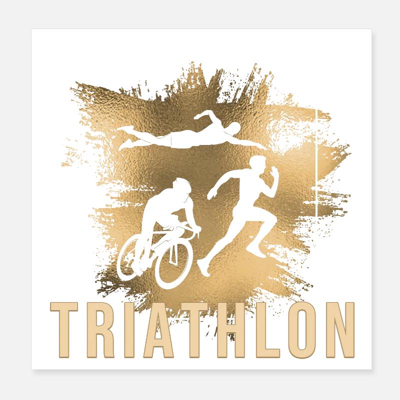 Triathlon Poster 20x20 cm