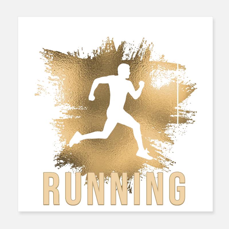 Running Poster 20x20 cm