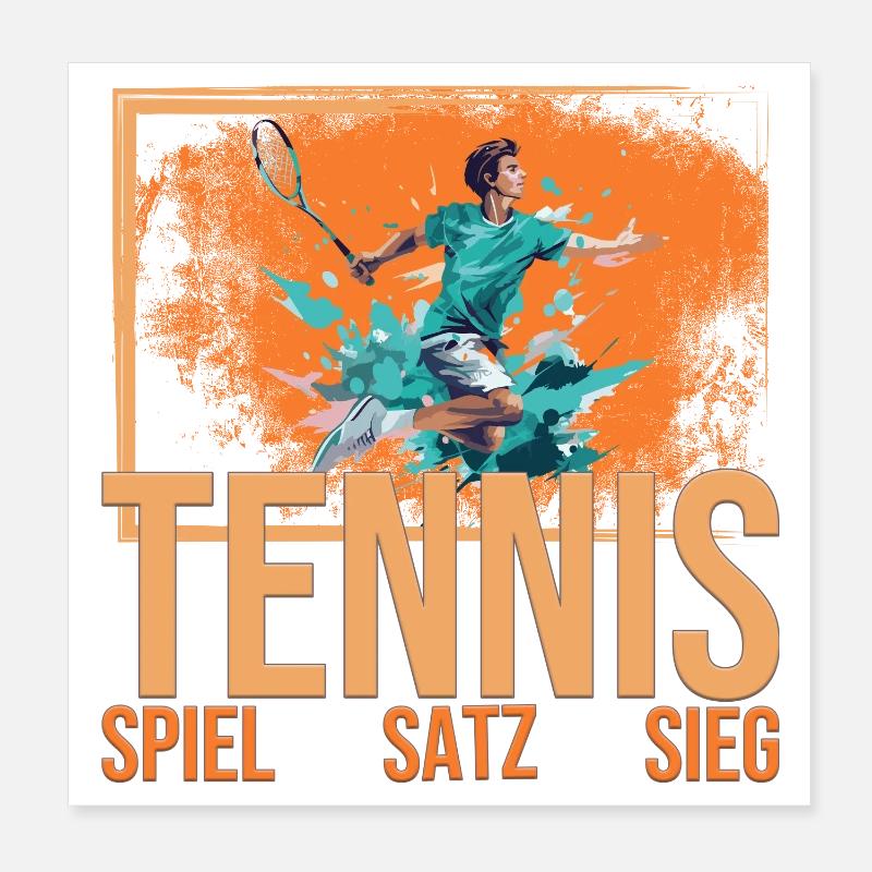 Spiel - Satz - Sieg Poster 20x20 cm
