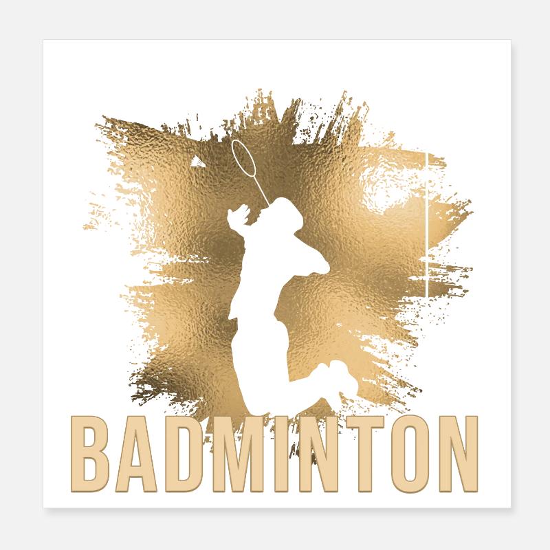 Badminton Poster 20x20 cm