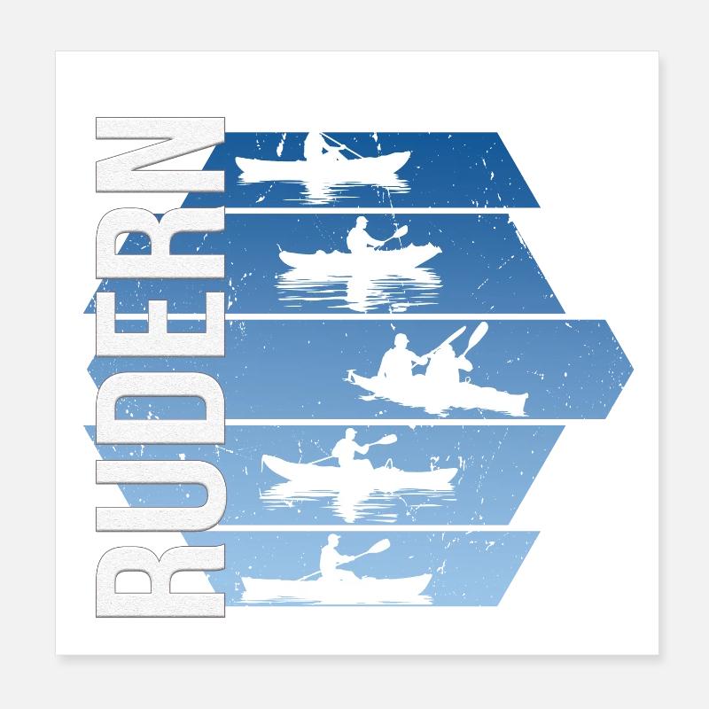 Rudern Poster 20x20 cm