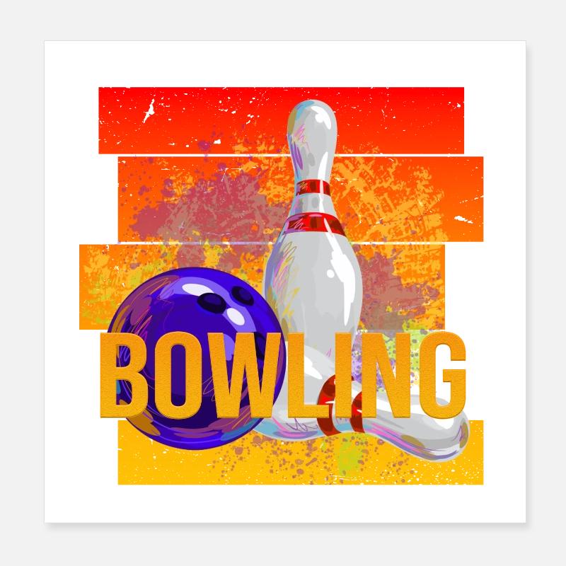 Bowling Poster 20x20 cm