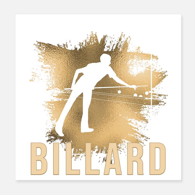 Billard Poster 20x20 cm