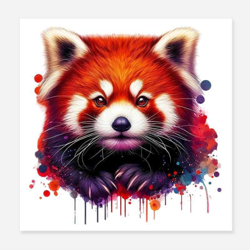 Kleiner Panda Poster 20x20 cm