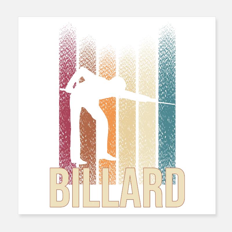 Billard Poster 20x20 cm