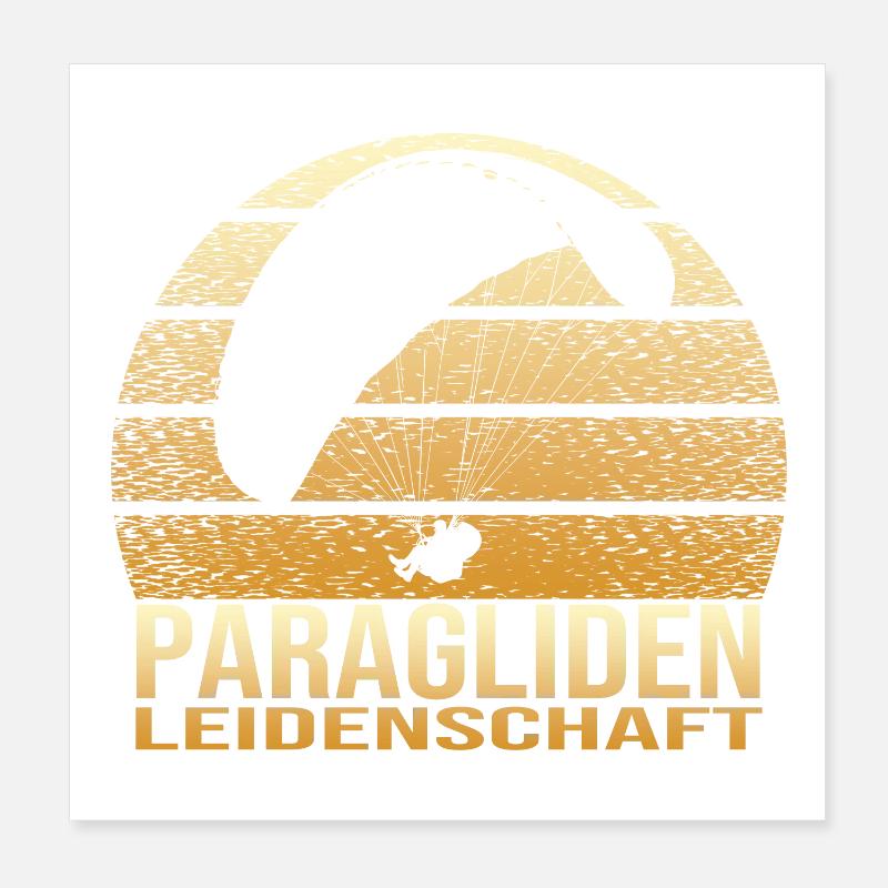 Paragliden Leidenschaft Poster 20x20 cm