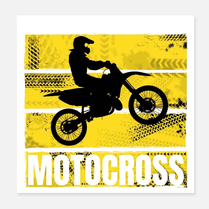 Motocross Poster 20x20 cm