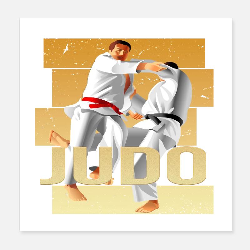 Judo Poster 20x20 cm