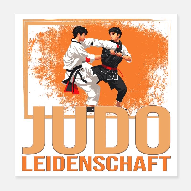 Judo Leidenschaft Poster 20x20 cm