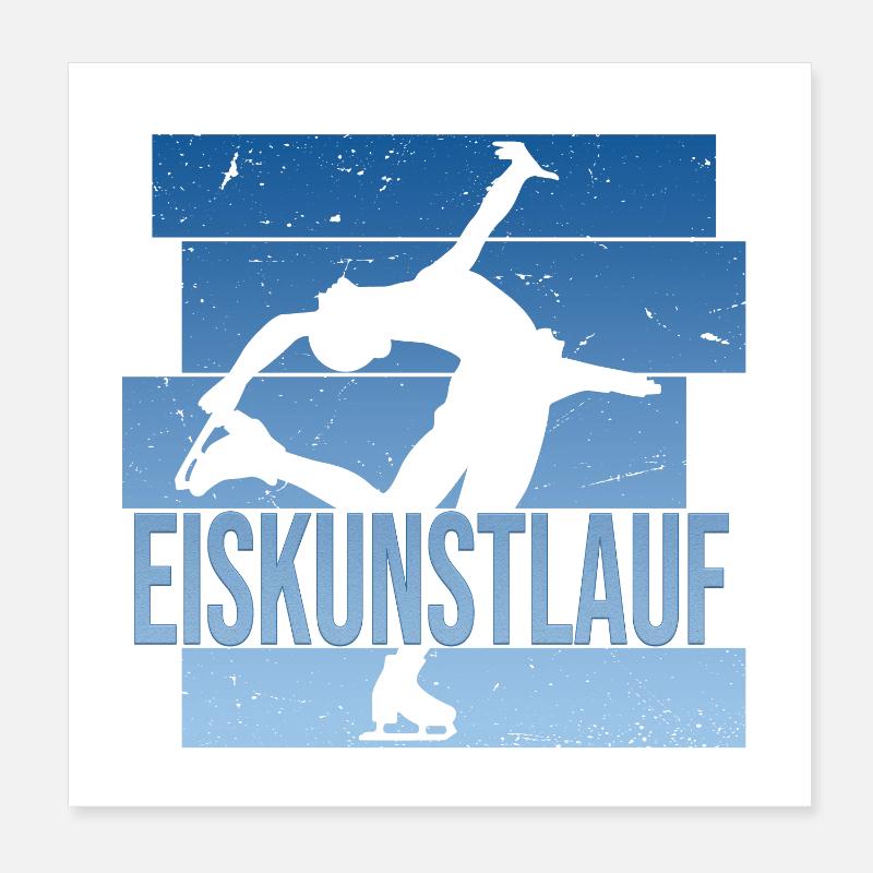 Eiskunstlauf Poster 20x20 cm