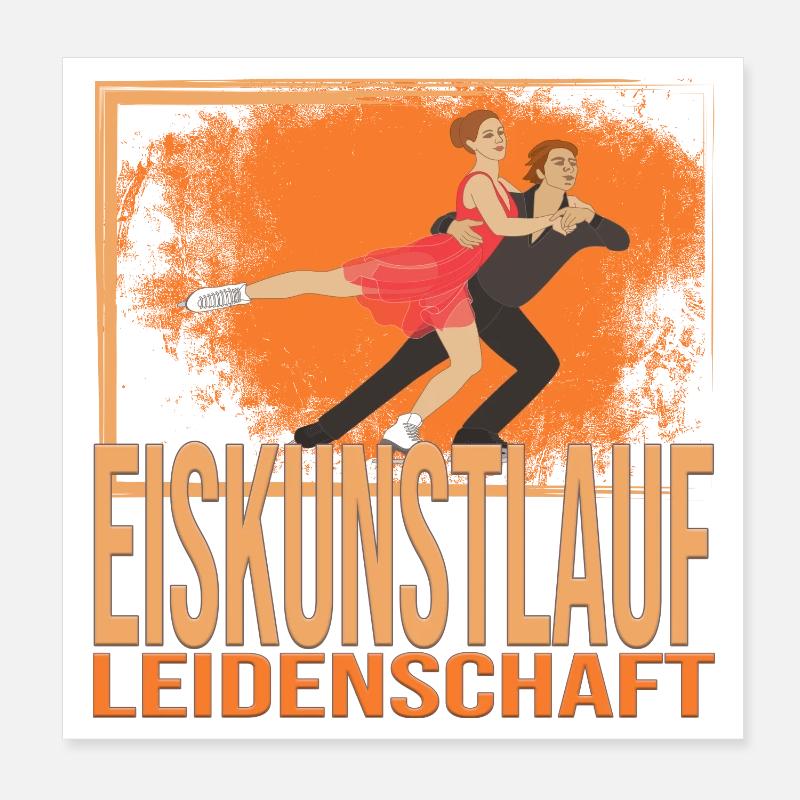 Eiskunstlauf Leidenschaft Poster 20x20 cm