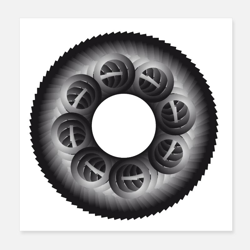 Sprocket | Circle Poster 8" x 8" (20x20 cm)